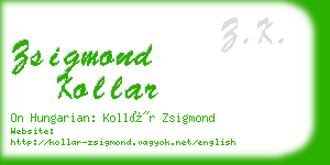 zsigmond kollar business card